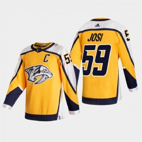 Nashville Predators Roman Josi 59 2020-21 Reverse Retro Authentic Shirt - Mannen